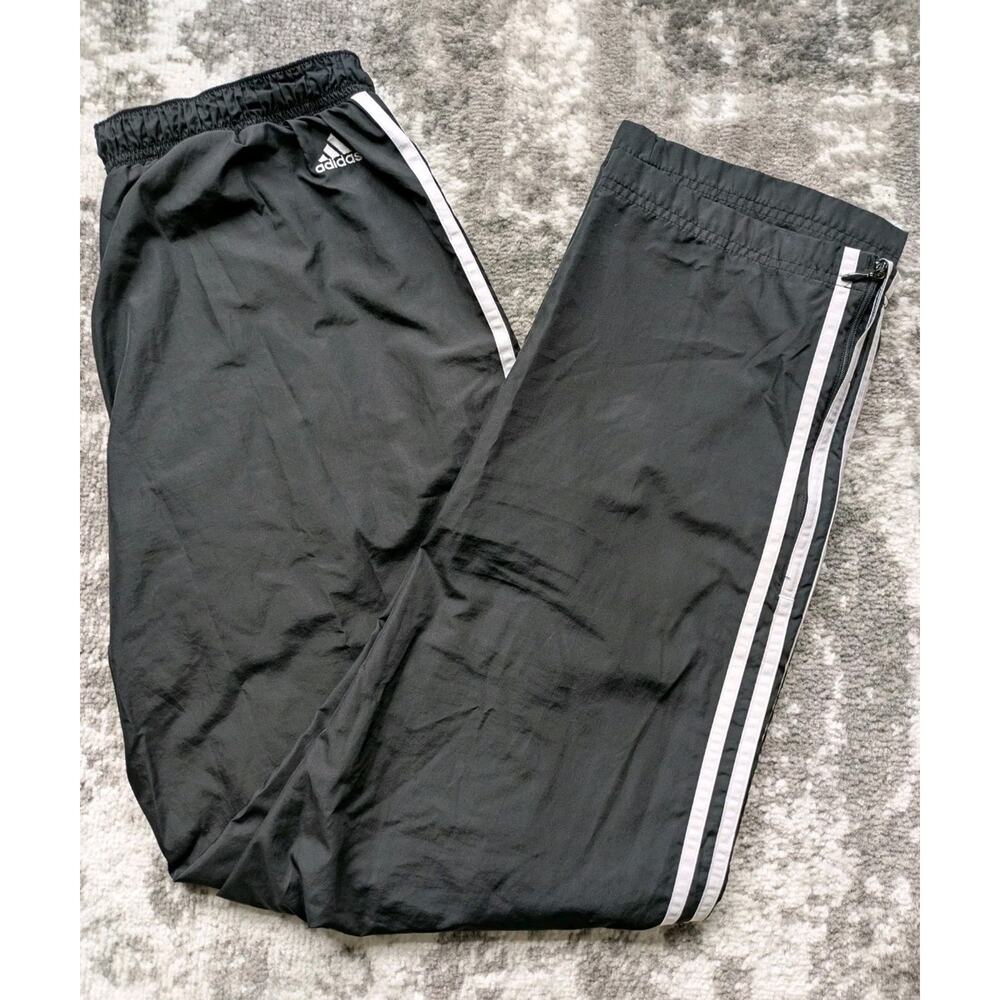Vintage Adidas Mesh Lined Nylon Track Pants, Black - Large, 2001
